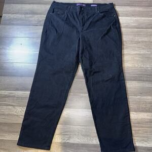 Gloria Vanderbilt Amanda Jeans Womens 18W Black Mid Rise Stretch Straight Leg Pl